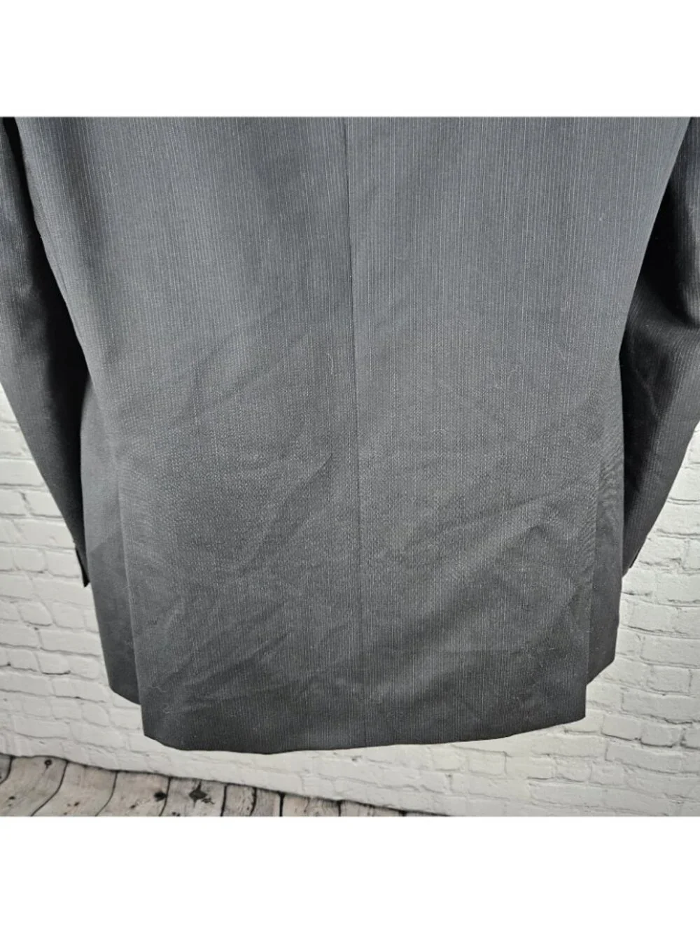 Alfani Black 100% Wool Slim Fit 2 Button Vented Notch Blazer Sport Coat 42L